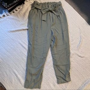 Green Paperbag Pants